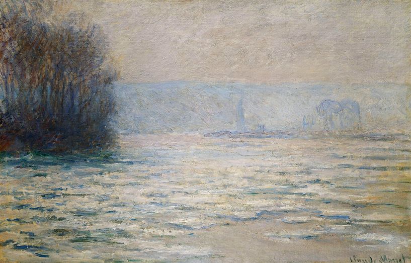 Claude Monet,Floods on the Seine at Bennecourt by finemasterpiece