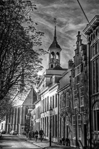 't Zand historisch Amersfoort zwartwit