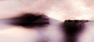 Japanisches Gebirge im Sonnenaufgang Japandi