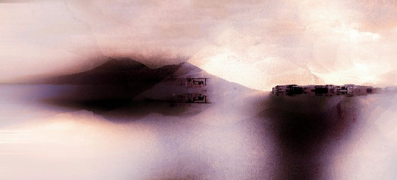 Japanese Mountains at Sunrise Japandi by FRESH Fine Art