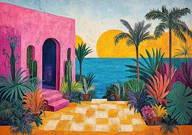 Matisse inspiriert Meer Fauvismus Meerblick Mediterran von Niklas Maximilian