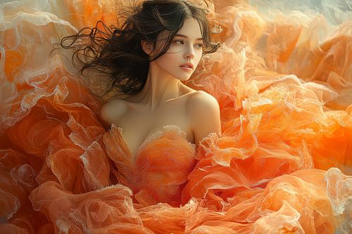 sensuele schilderachtige vrouw