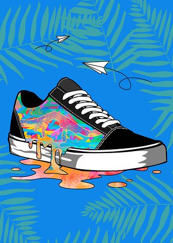 Smeltende Sneaker op Tropical Drip.