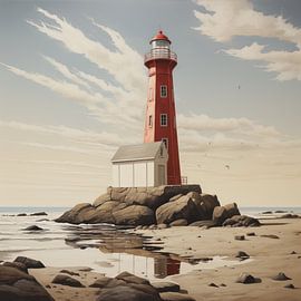 Lighthouse red soft colours