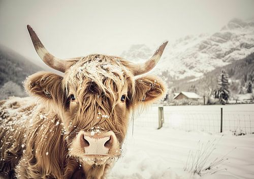 Schotse Hooglander Hoogland Koe