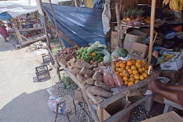 Marktkraam in Black River (Jamaica) van t.ART