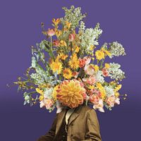 Zelfportret met bloemen 2