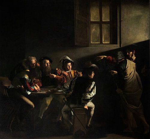 Caravage – La vocation de saint Matthieu | Cheval d'arche de la peinture religieuse baroque