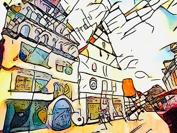 Kandinsky ontmoet Bad Salzuflen #1 van zam art
