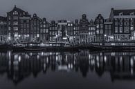 Singel in Amsterdam in de avond in zwart-wit - 5 van Tux Photography thumbnail