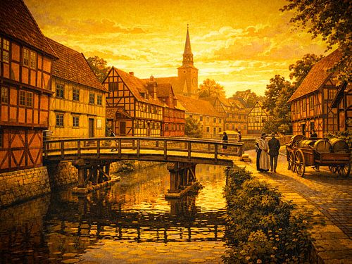 Golden Reflections in the Old Town Canal