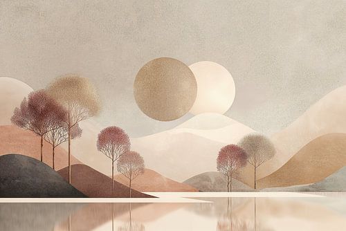 L'écho de la terre dans une lumière douce