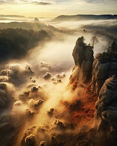 Sonnenaufgang im Gebirge