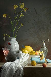 Stilleben 'Melone und Zitrone
