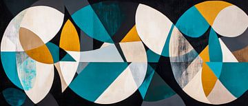 Colourful harmony - Abstract shapes Geometric dreams by Poster Art Shop