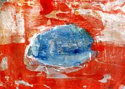Serie steen 5 blauw en rood van Claudia Gründler thumbnail