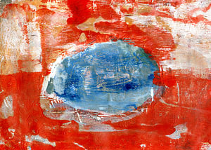 Serie Stein 5 Blau und Rot