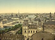 Panorama of the seven bridges, Paris von Vintage Afbeeldingen Miniaturansicht