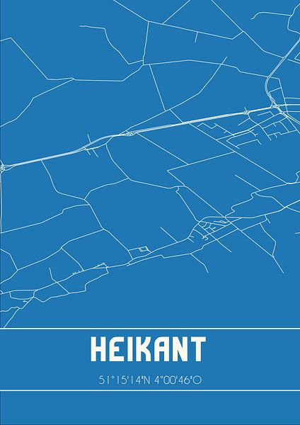 Blueprint | Map | Heikant (Zeeland) by Prints of Place