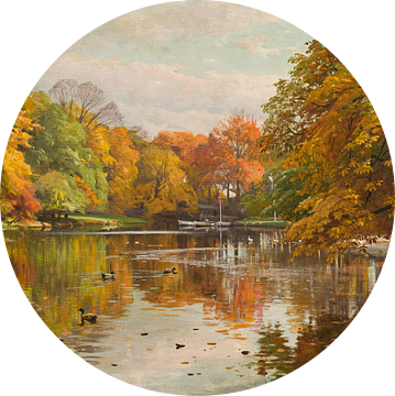 Peder Monsted, Schlosspark Frederiksberg Have, 1923 van Atelier Liesjes