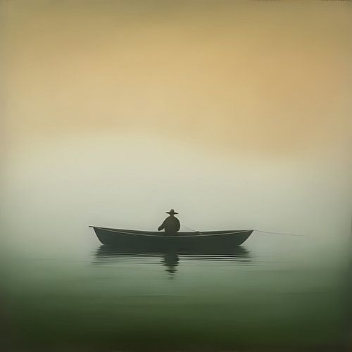 Fisherman in fishing boat