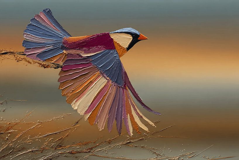 Flight symphony of the Bearded Man by Karina Brouwer