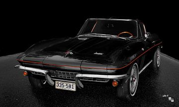 Chevrolet Corvette C2 Sting Ray in zwart