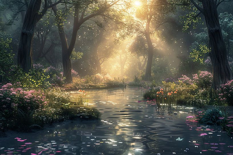 fog in the forest by Egon Zitter