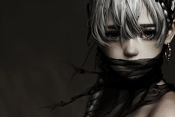 Intense blik | Anime Stijl van Karina Brouwer