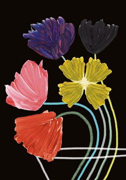 Bloemen in vaas van Suzanne Allewelt