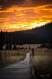 Sonnenuntergang im Erzgebirge von Simon Breitfeld