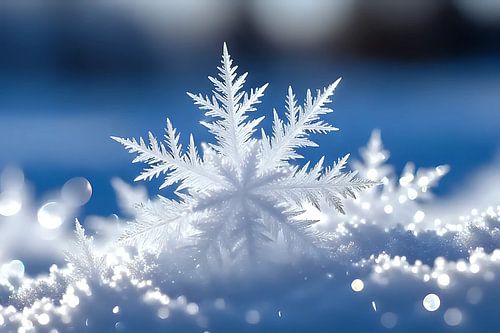 Glinsterende poedersneeuw