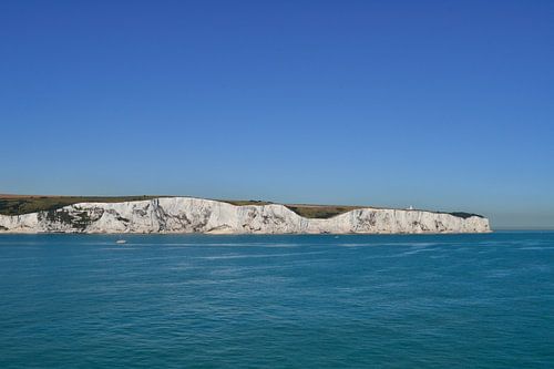 The white chalk cliffs on the coast of England