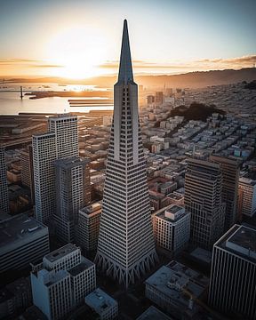 Skyline boven San Francisco van fernlichtsicht