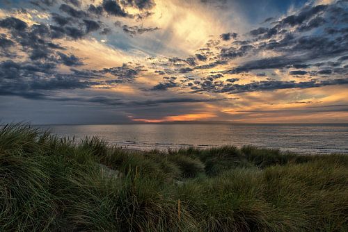 Zonsondergang in de Duinen van Bredene aan Zee