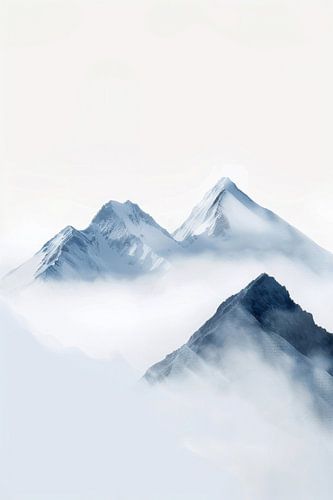 Eeuwige pieken in een zee van mist