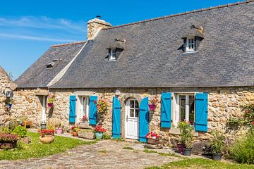 Traditional Breton house in the hamlet of Montourgard, Brittany by Christian Müringer