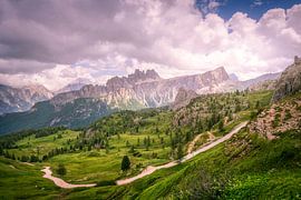 The Winding Path to the Cinque Torri Peaks, Dolomites by Stefano Orazzini