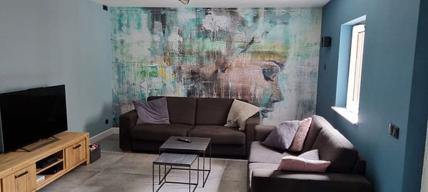 Klantfoto: Angie green van Atelier Paint-Ing, als behang