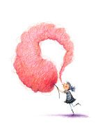 Het Meisje met de Suikerspin - illustratie voor kinderen