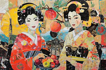 Japans portret met fruit van Egon Zitter