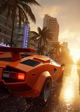 Countach Miami Vice by John Dan