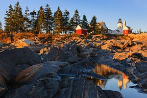 Pemaquid Point Light bei Sonnenuntergang