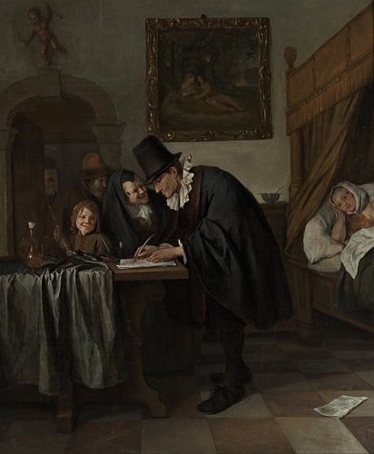 Bezoek van de dokter, Jan Havicksz. Steen