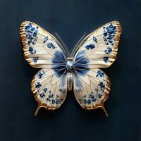 Porcelain Delft Blue Butterfly 2