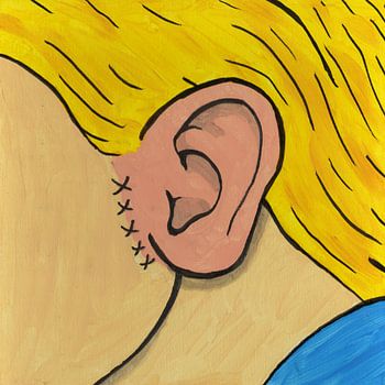 Une oreille plantée - Pop art
