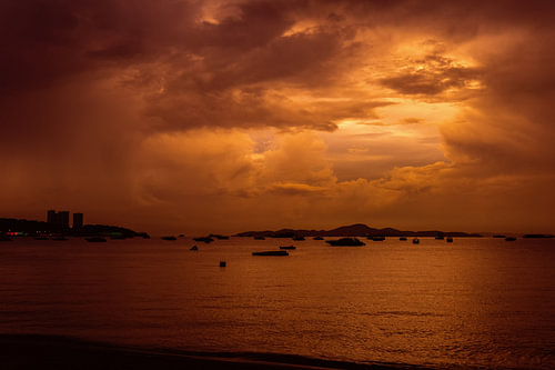 Sunset over Thailand