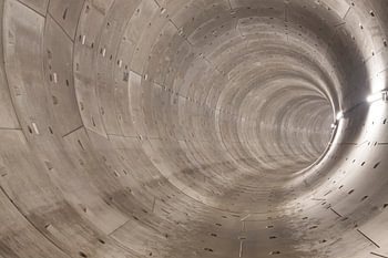 Résumé photographie d'un tunnel d'architecture.