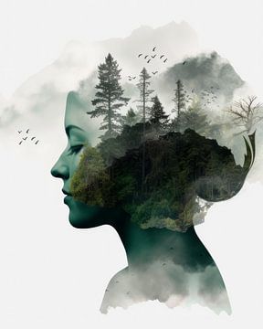 Collage "Nature is my best friend" van Carla Van Iersel