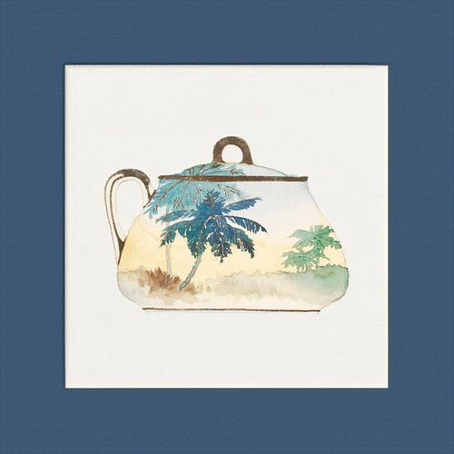 Estampe japonaise vintage : Esquisse pour la manufacture de porcelaine Noritake -2